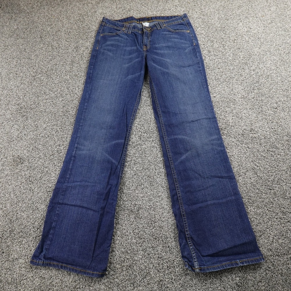 VTG Banana Republic Jeans Womens 6 Dark Blue Denim Pants Low Rise Boot Flare Y2K